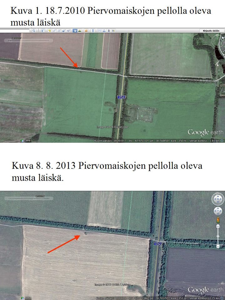 Pervomaiskyi alleged Buk launch site 2010, 2013