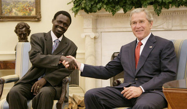 Minni Minnawi and George W Bush
