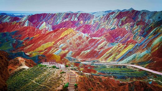  Zhangye Danxia Landform Geological Park in Gansu Province, China