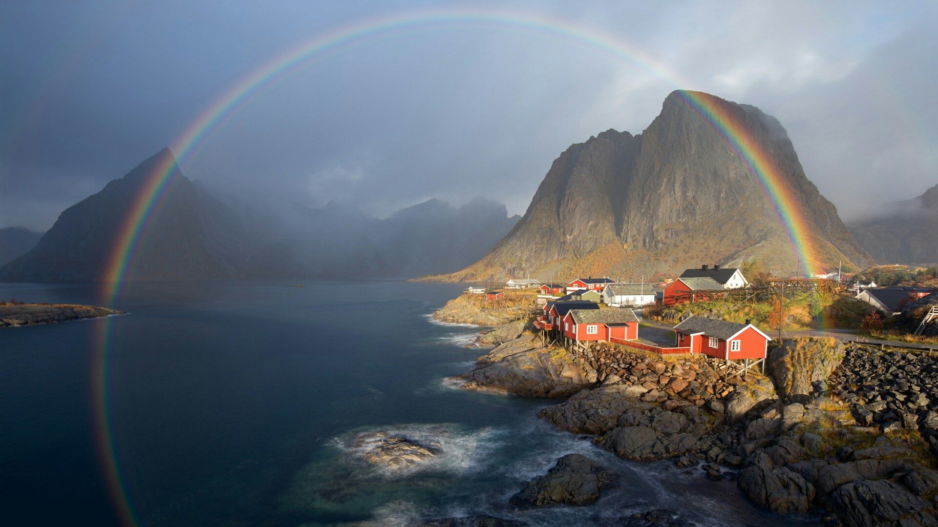 Klikkaa suurentaaksesi Rainbow over Hamnoy